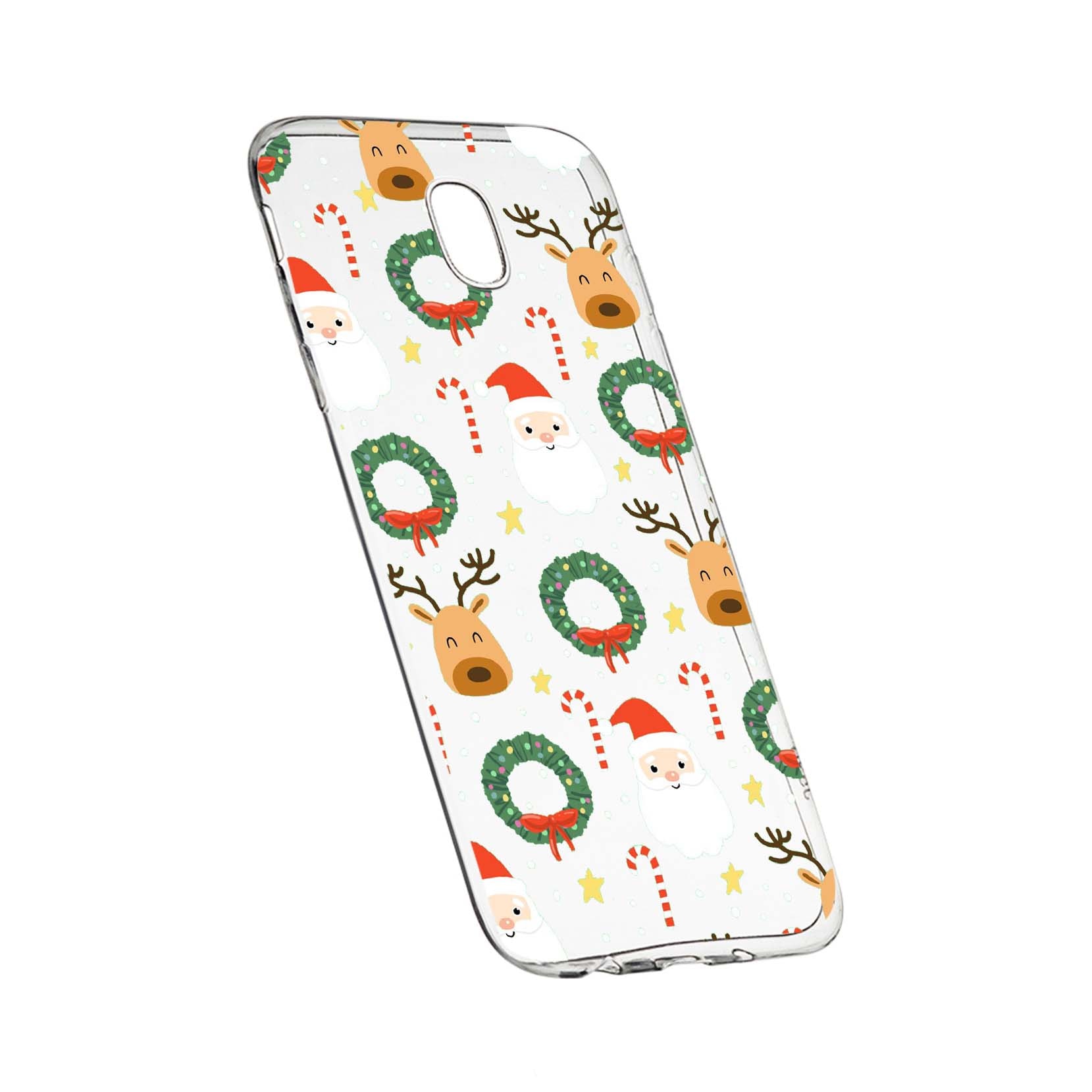 Husa de protectie Craciun, Christmas happy pentru Samsung Galaxy J3 2017, rezistenta la uzura, anti-alunecare, din silicon Premium, 350