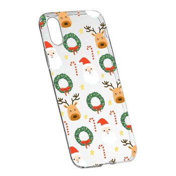 Husa de protectie Craciun, Christmas happy pentru Apple iPhone X/XS, rezistenta la uzura, anti-alunecare, din silicon Premium, 350 Husa de protectie Craciun, Christmas happy pentru Apple iPhone X/XS, rezistenta la uzura, anti-alunecare, din silicon Premium, 350