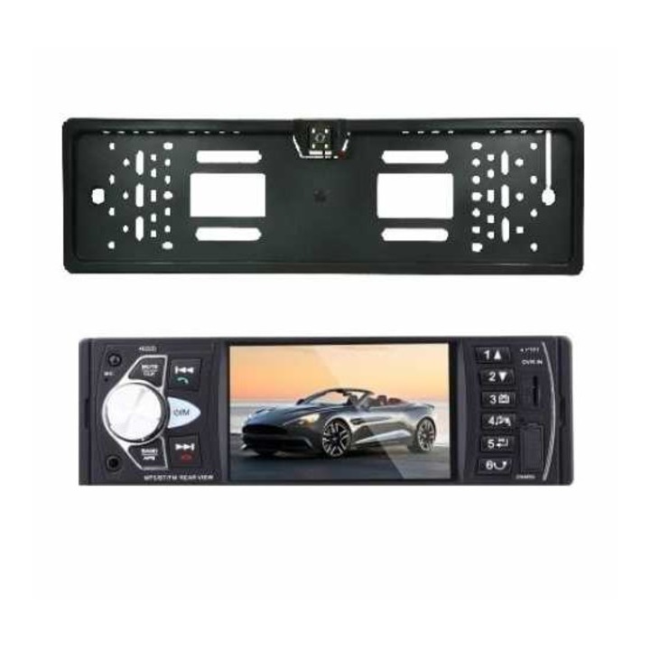 Set Dvd Auto Mp5 Player 4.1 cu Camera Numar Radio Bt Telefon Telecomanda 12 V