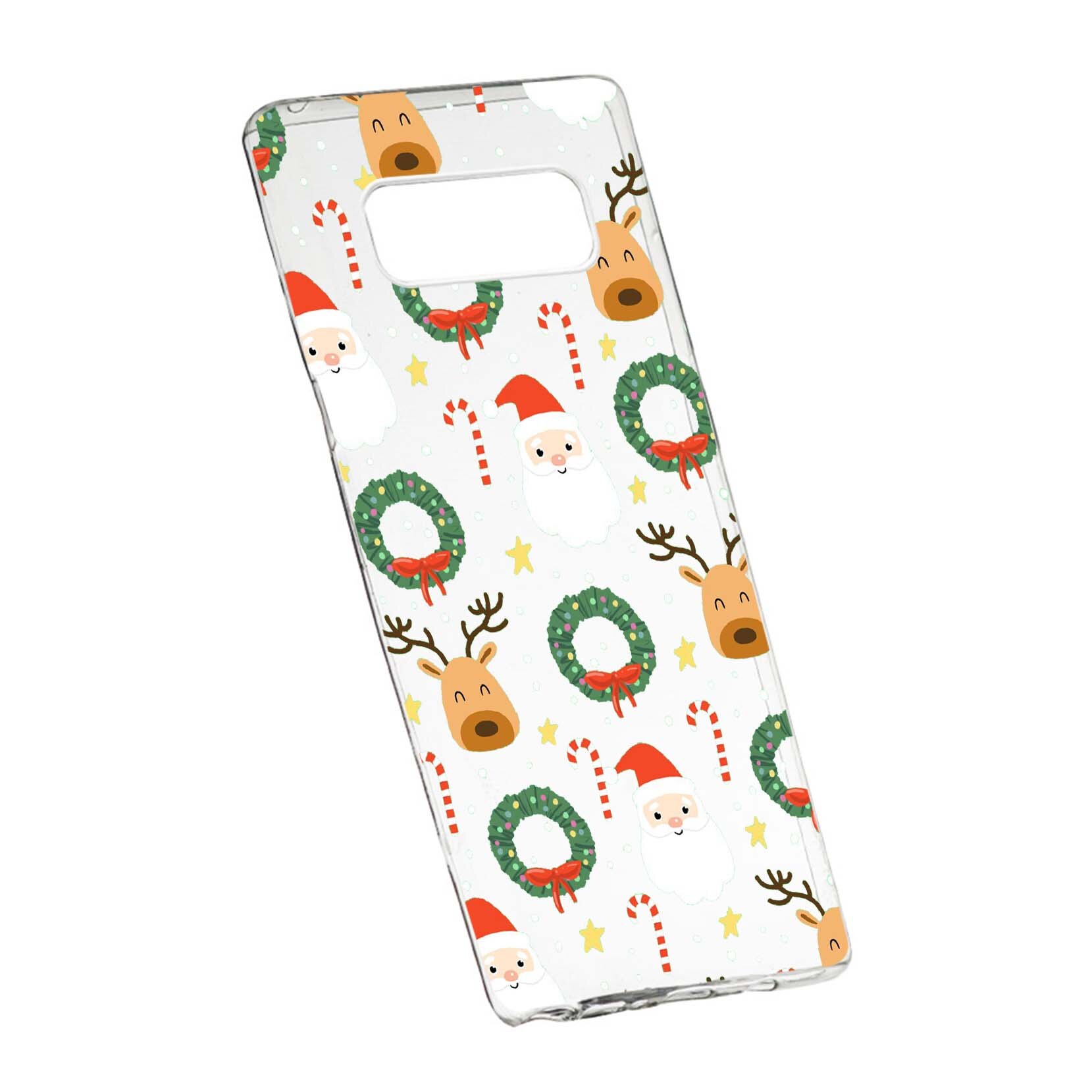 Husa de protectie Craciun, Christmas happy pentru Samsung Galaxy Note 8, rezistenta la uzura, anti-alunecare, din silicon Premium, 350