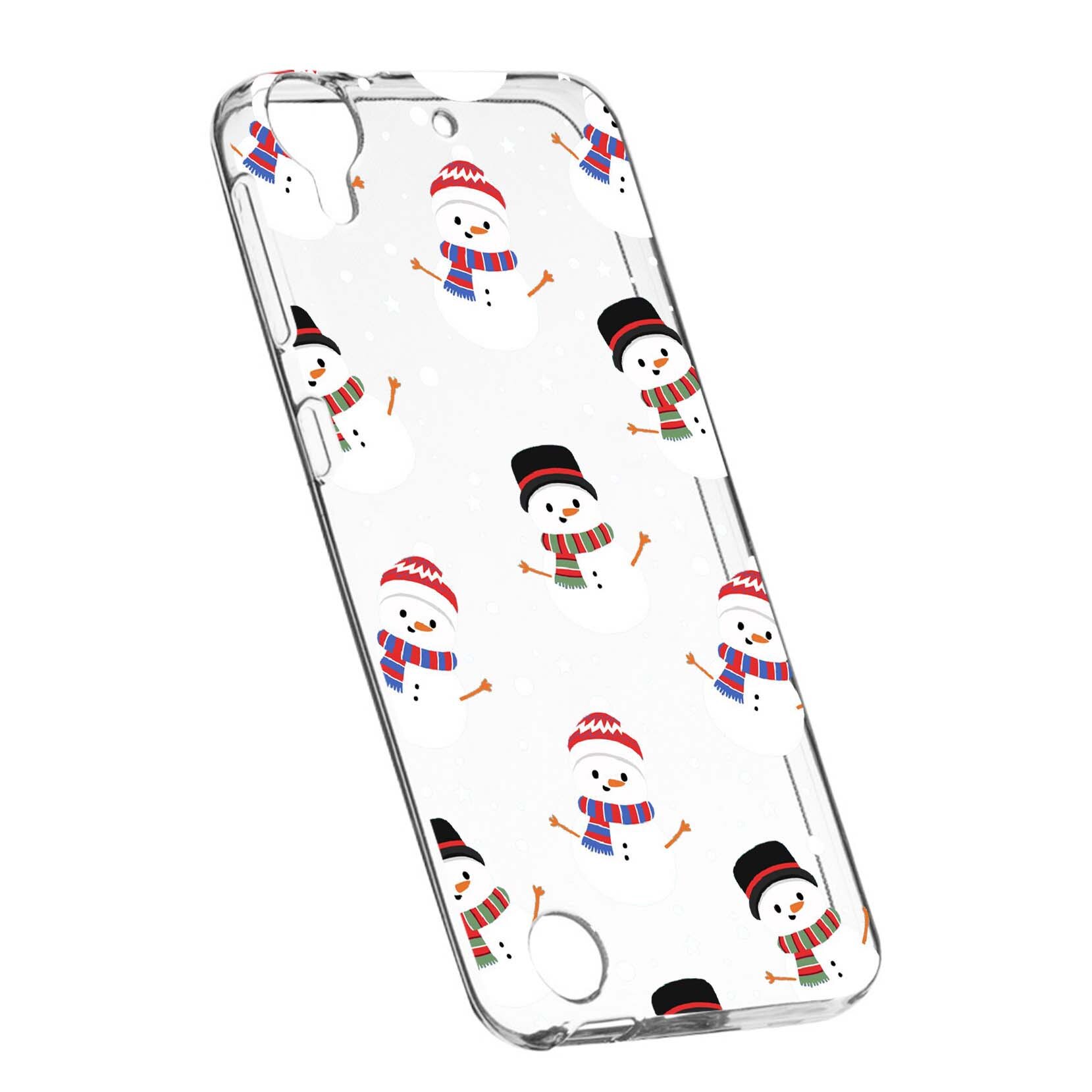 Husa de protectie Craciun, Christmas snowman pentru HTC Desire 825/10 Lifestyle, rezistenta la uzura, anti-alunecare, din silicon Premium, 351