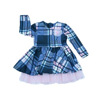 Rochita eleganta pentru fete Mini Junior SN-11, Bleumarin, 128 cm Rochita eleganta pentru fete Mini Junior SN-11, Bleumarin, 128 cm
