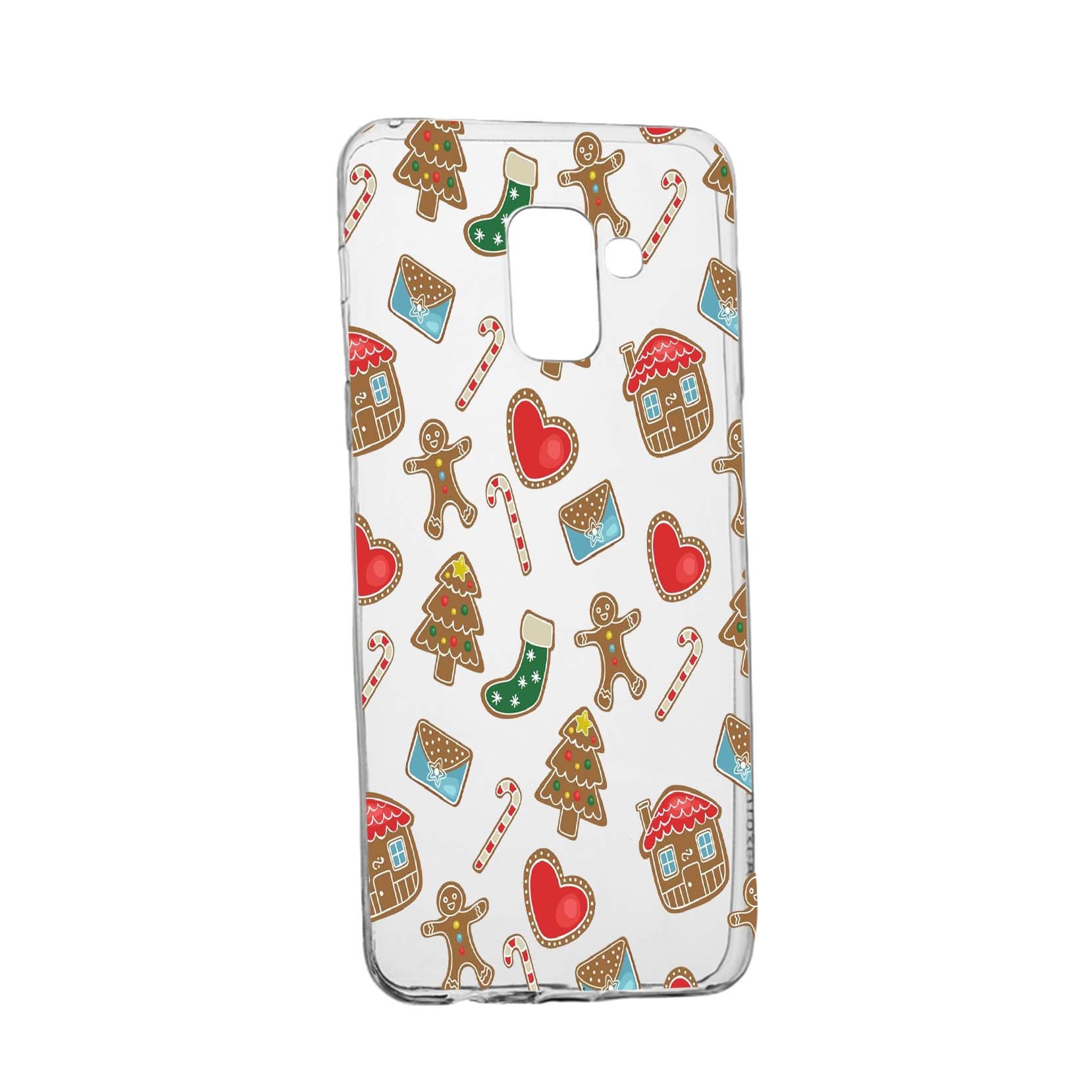 Husa de protectie Craciun, Christmas sweets pentru Samsung Galaxy A6 2018, rezistenta la uzura, anti-alunecare, din silicon Premium, 353