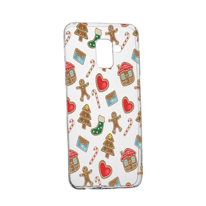 Husa de protectie Craciun, Christmas sweets pentru Samsung Galaxy J6 2018, rezistenta la uzura, anti-alunecare, din silicon Premium, 353