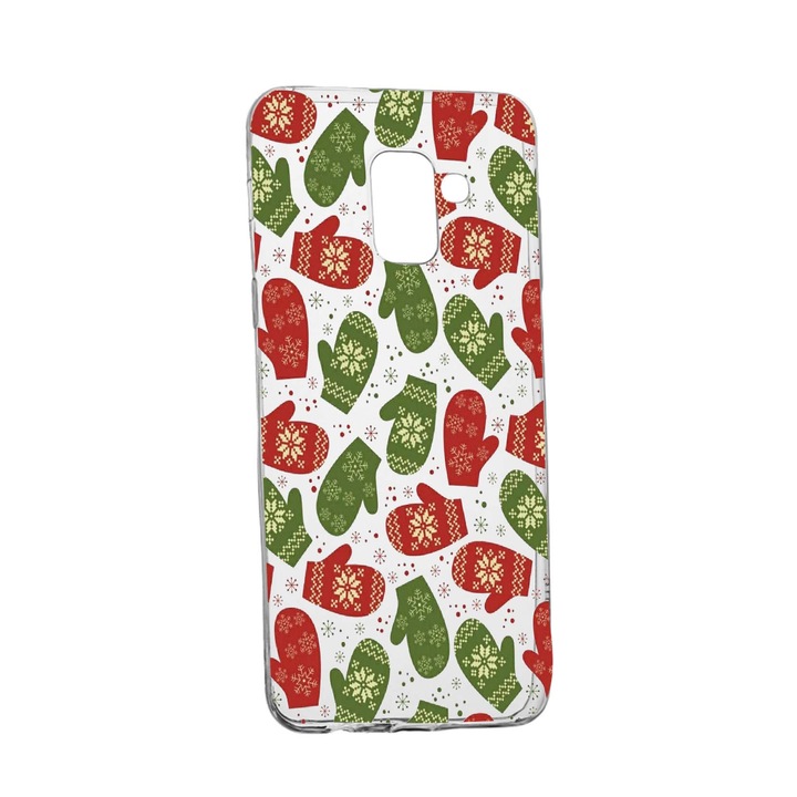 Husa de protectie Craciun, Christmas manus pentru Samsung Galaxy J6 2018, rezistenta la uzura, anti-alunecare, din silicon Premium, 352