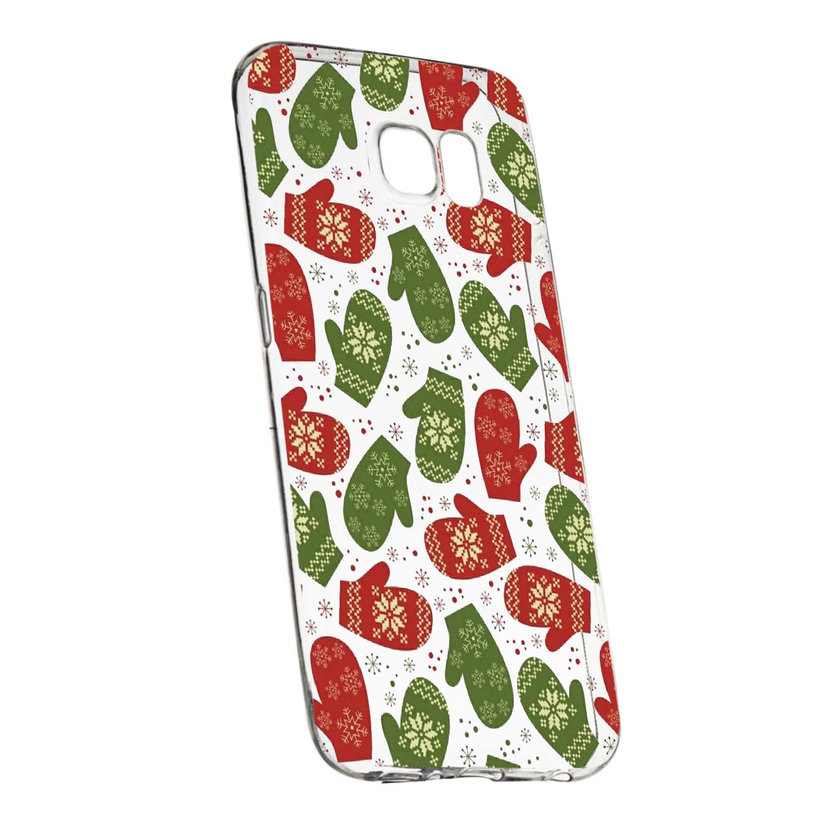 Husa de protectie Craciun, Christmas manus pentru Samsung Galaxy S7 Edge, rezistenta la uzura, anti-alunecare, din silicon Premium, 352