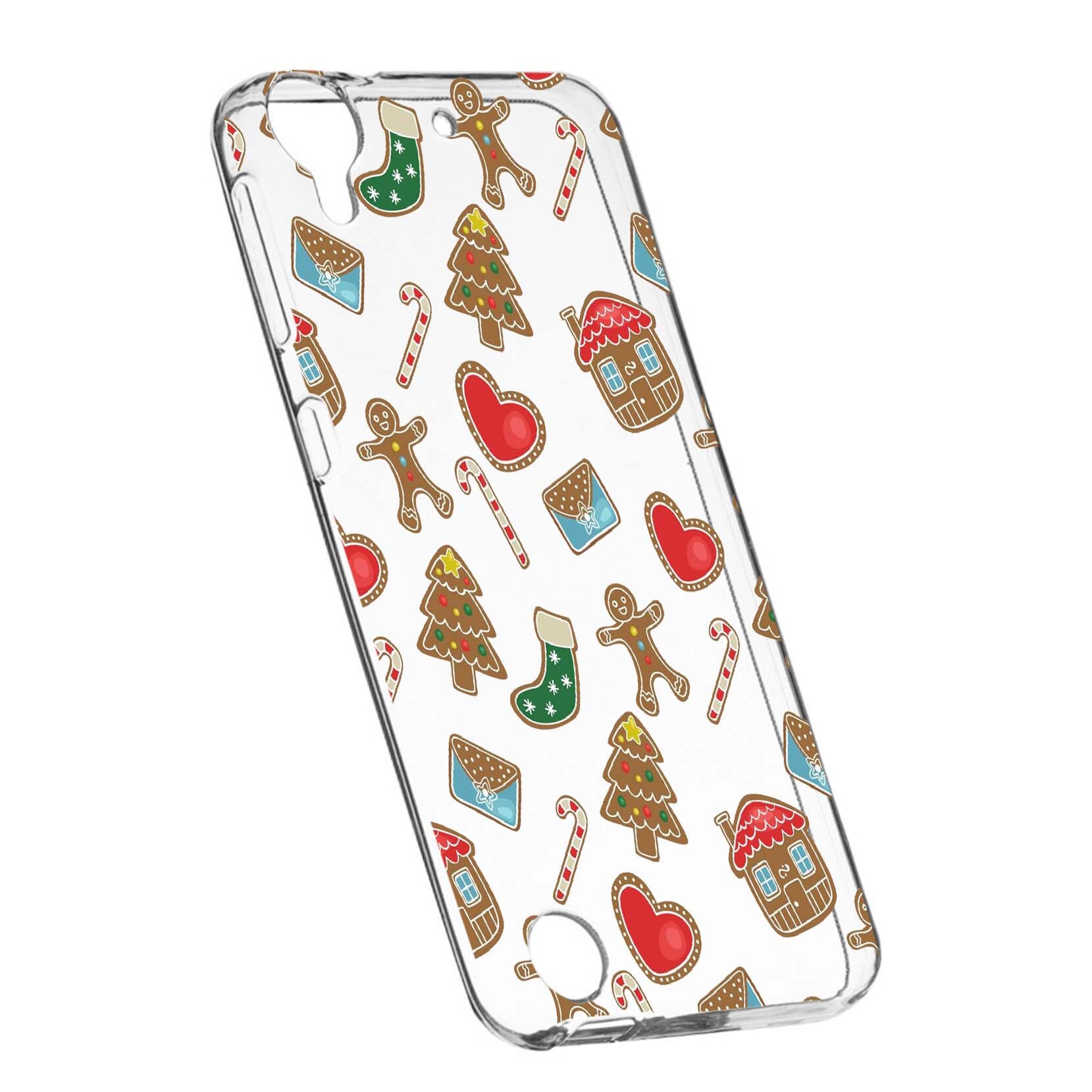 Husa de protectie Craciun, Christmas sweets pentru HTC Desire 825/10 Lifestyle, rezistenta la uzura, anti-alunecare, din silicon Premium, 353