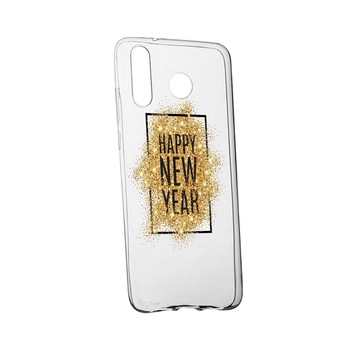 Husa de protectie Happy New Year pentru Samsung Galaxy A20, rezistenta la uzura, anti-alunecare, din silicon Premium, 355 Husa de protectie Happy New Year pentru Samsung Galaxy A20, rezistenta la uzura, anti-alunecare, din silicon Premium, 355