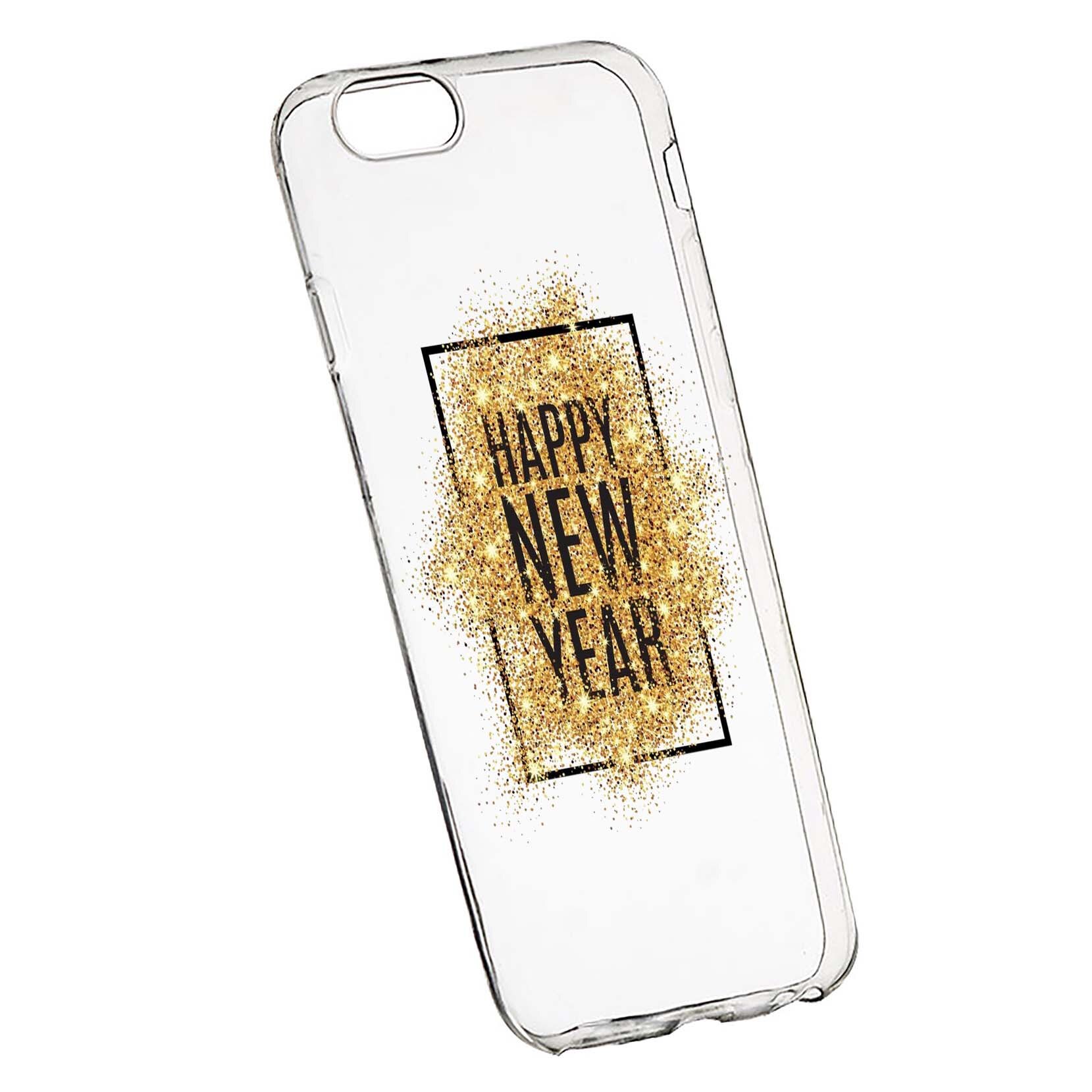 Husa de protectie Happy New Year pentru Apple iPhone 6 Plus / 6S Plus, rezistenta la uzura, anti-alunecare, din silicon Premium, 355