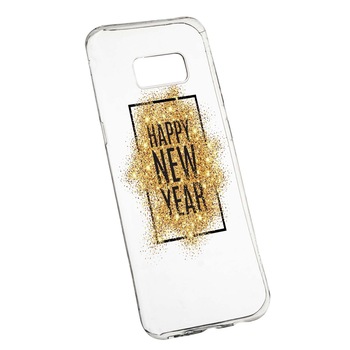 Husa de protectie Happy New Year pentru Samsung Galaxy S8, rezistenta la uzura, anti-alunecare, din silicon Premium, 355 Husa de protectie Happy New Year pentru Samsung Galaxy S8, rezistenta la uzura, anti-alunecare, din silicon Premium, 355