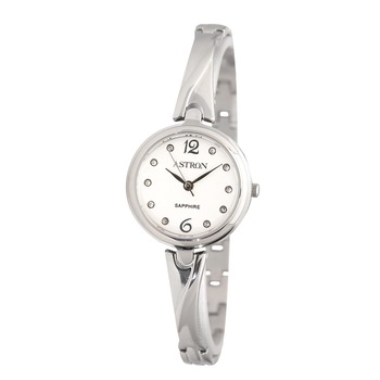 Ceas colier de dama ASTRON, mecanism quartz, carcasa si bratara argintie, cadran alb, 26 mm Ceas colier de dama ASTRON, mecanism quartz, carcasa si bratara argintie, cadran alb, 26 mm