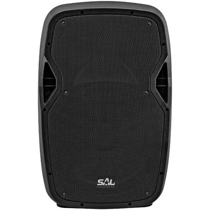 Професионален пасивен високоговорител SAL, 200 W мощност, специално Hi-Fi качество, 2-лентова конструкция, 15-инчов високоговорител за баси, транспортна дръжка, титаниев пищялка, модерен дизайн, черен