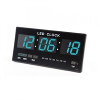 ceas profesional electronic de perete klausstech  dimensiune ceas 46x22cm  functie afisaj digital  folosire pentru sala de sport  termometru led clock  culoare negru  design clasic imagen 6_0_
0