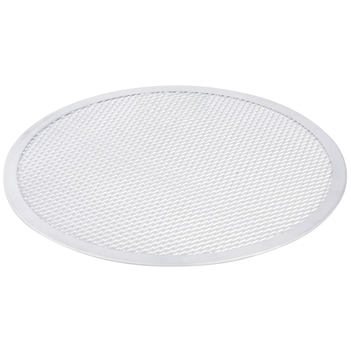 Tava grill pentru pizza, Hendi, Aluminiu, 36 cm, Argintiu