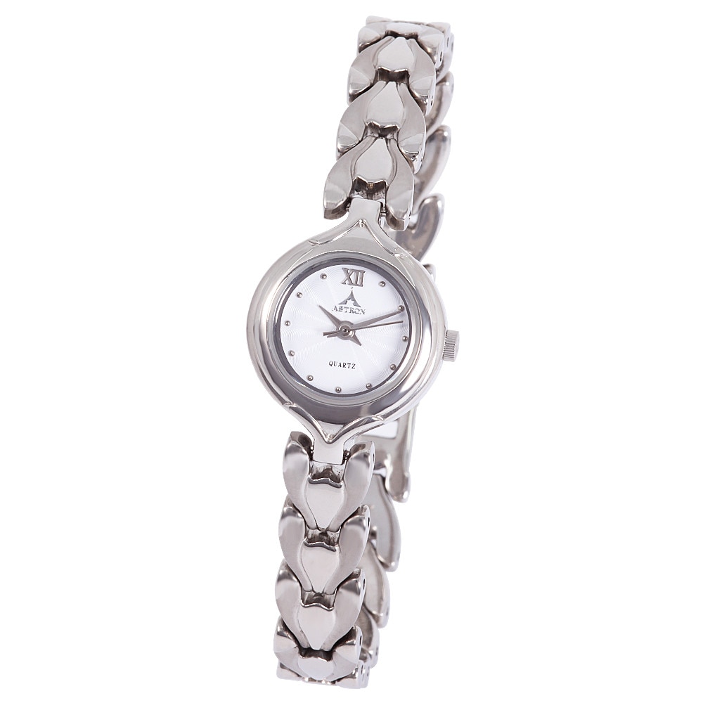 Ceas colier de dama ASTRON, mecanism quartz, culoare argintie, 18 mm