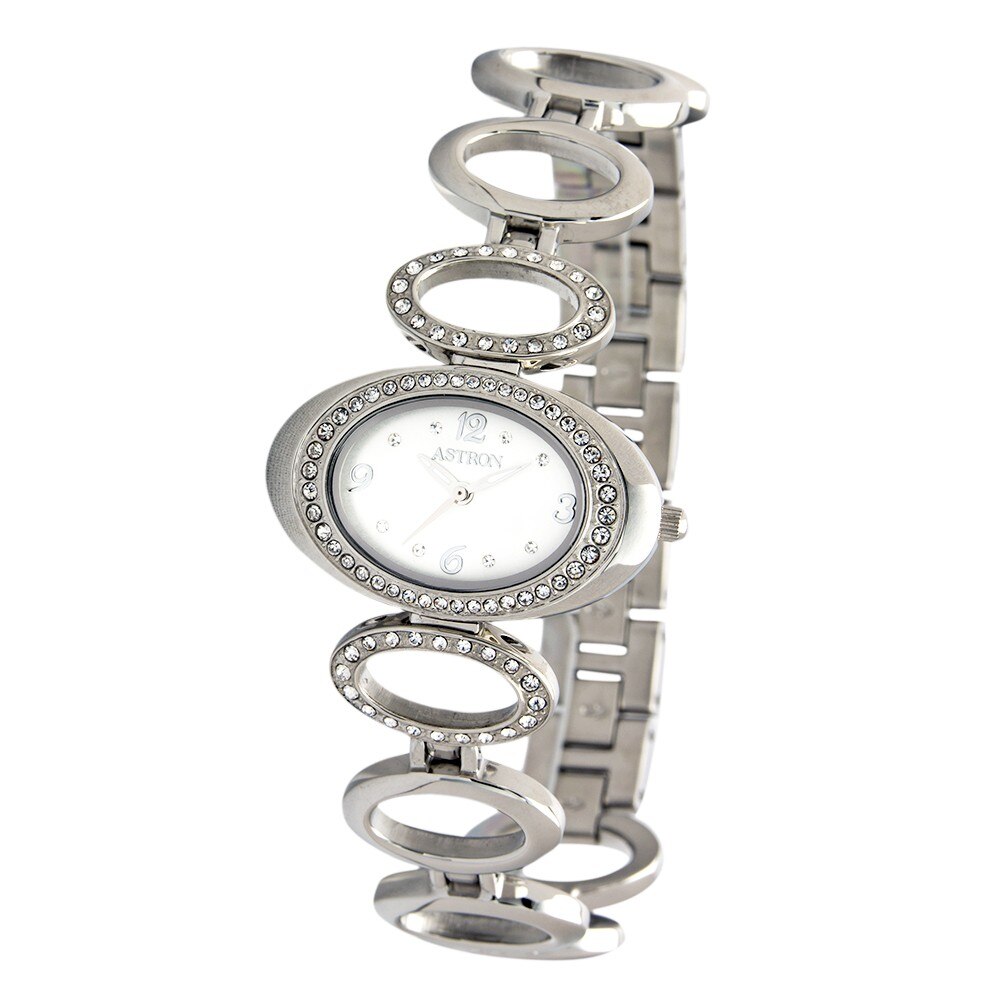 Ceas de dama argintiu ASTRON, 21x34 mm