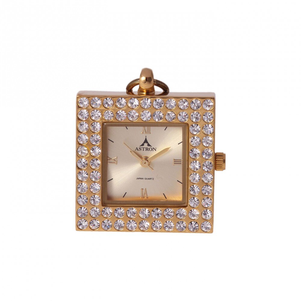 Ceas pandativ ASTRON de dama, auriu, cu lant, 26 mm