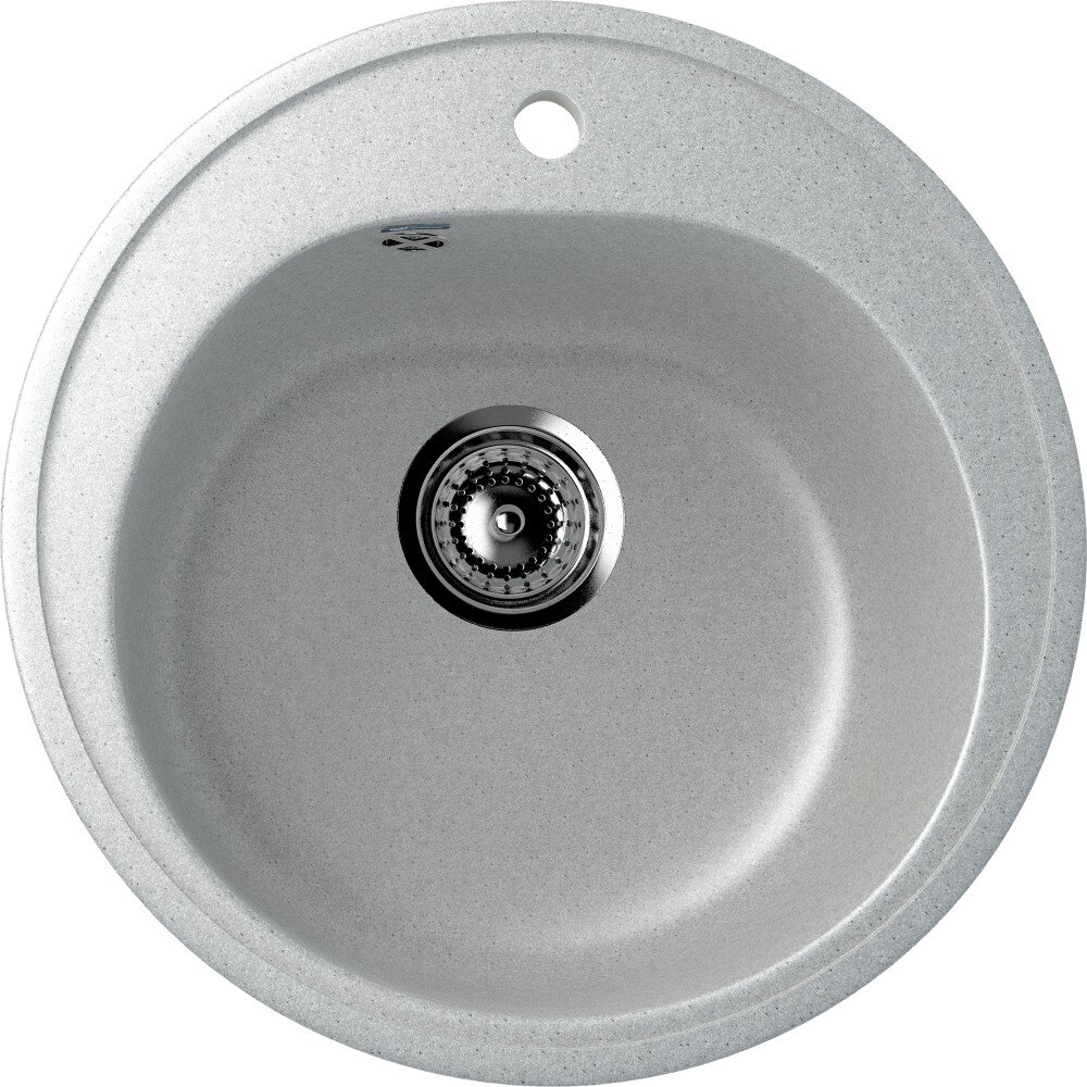 Chiuveta rotunda de bucatarie Ulgran U-101-310 Gri, Compozit