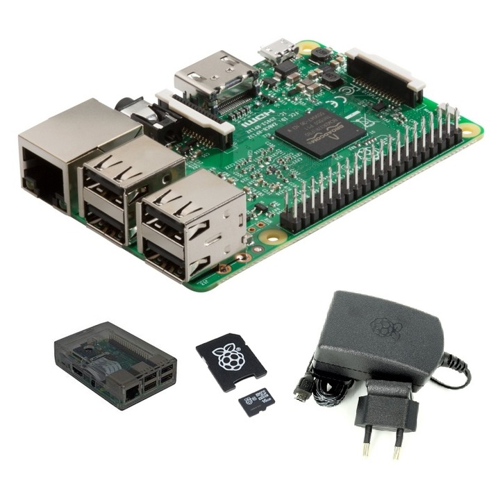 Placa de baza Raspberry Pi 3 Model B+ PLUS card micro SD 16GB Kingstone