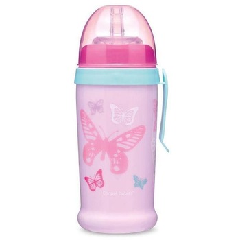 Biberon cu pai 350 ml Canpol Babies Sport Cup 56/515, Roz 12+ luni Biberon cu pai 350 ml Canpol Babies Sport Cup 56/515, Roz 12+ luni