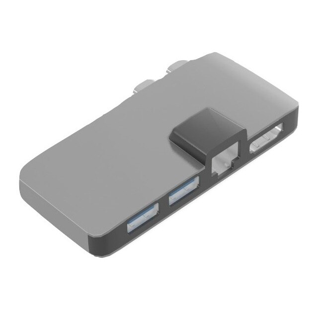 Adaptor Dublu USB Type C la HDMI, 2 x USB 3.0 si LAN Ethernet, Internet, USB C Incarcare