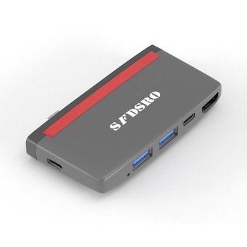 Adaptor USB Type C la HDMI, USB Type C, 2 x USB 3.0 Adaptor USB Type C la HDMI, USB Type C, 2 x USB 3.0