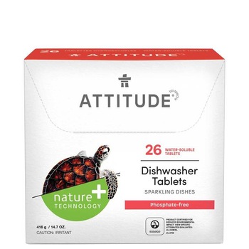 Detergent - pastile ecologice pentru masina de spalat vase, Attitude, 26 pastile, 520 g Detergent - pastile ecologice pentru masina de spalat vase, Attitude, 26 pastile, 520 g