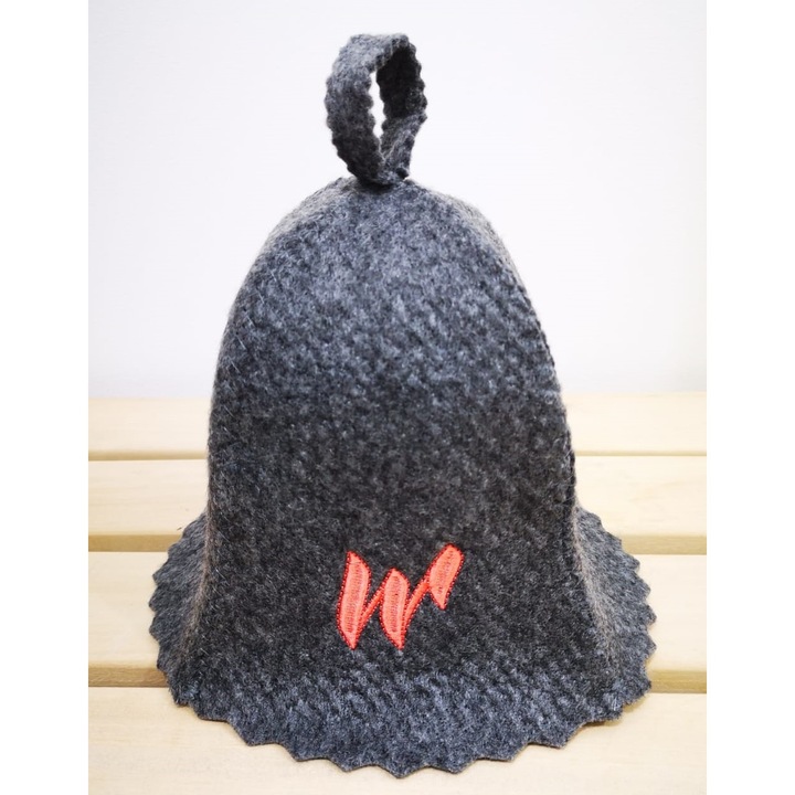 Caciula cu protectie termica pentru sauna culoarea gri