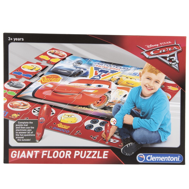Cars 3 Clementoni interaktív padlókirakó, elektronikus tollal, 24 darab