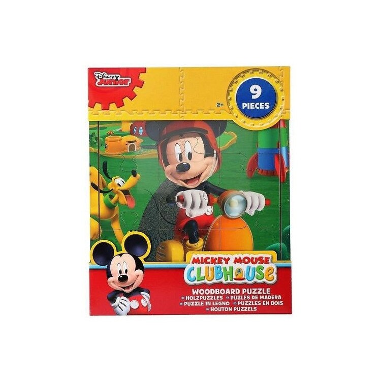 Puzzle din lemn Disney, cu piese gigant, mickey mouse clubhous