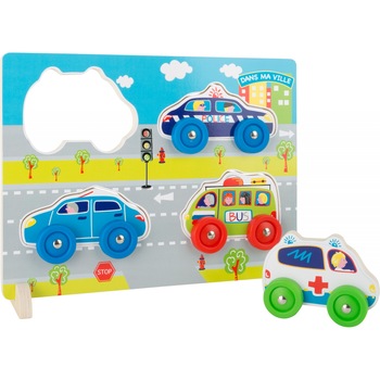 Puzzle 3D Legler Small Foot, Masini Puzzle 3D Legler Small Foot, Masini