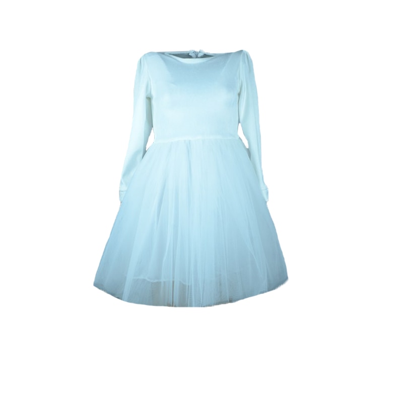 Set 2 piese rochita si caciula pentru fetite NN Fulg de nea RFF-002, Alb, 98