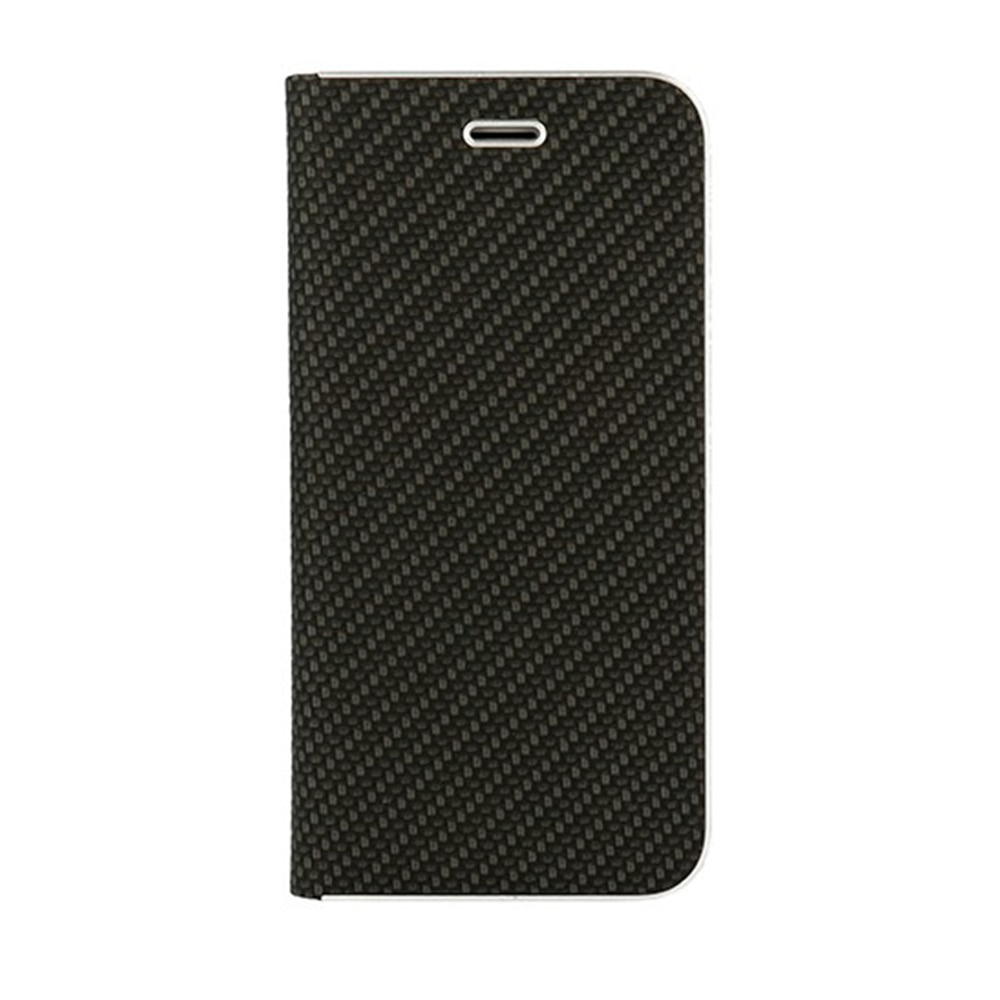 Husa tip carte Carbon Vennus, premium book, inchidere magnetica, insertii de carbon, Huawei Mate 30 Pro, Negru