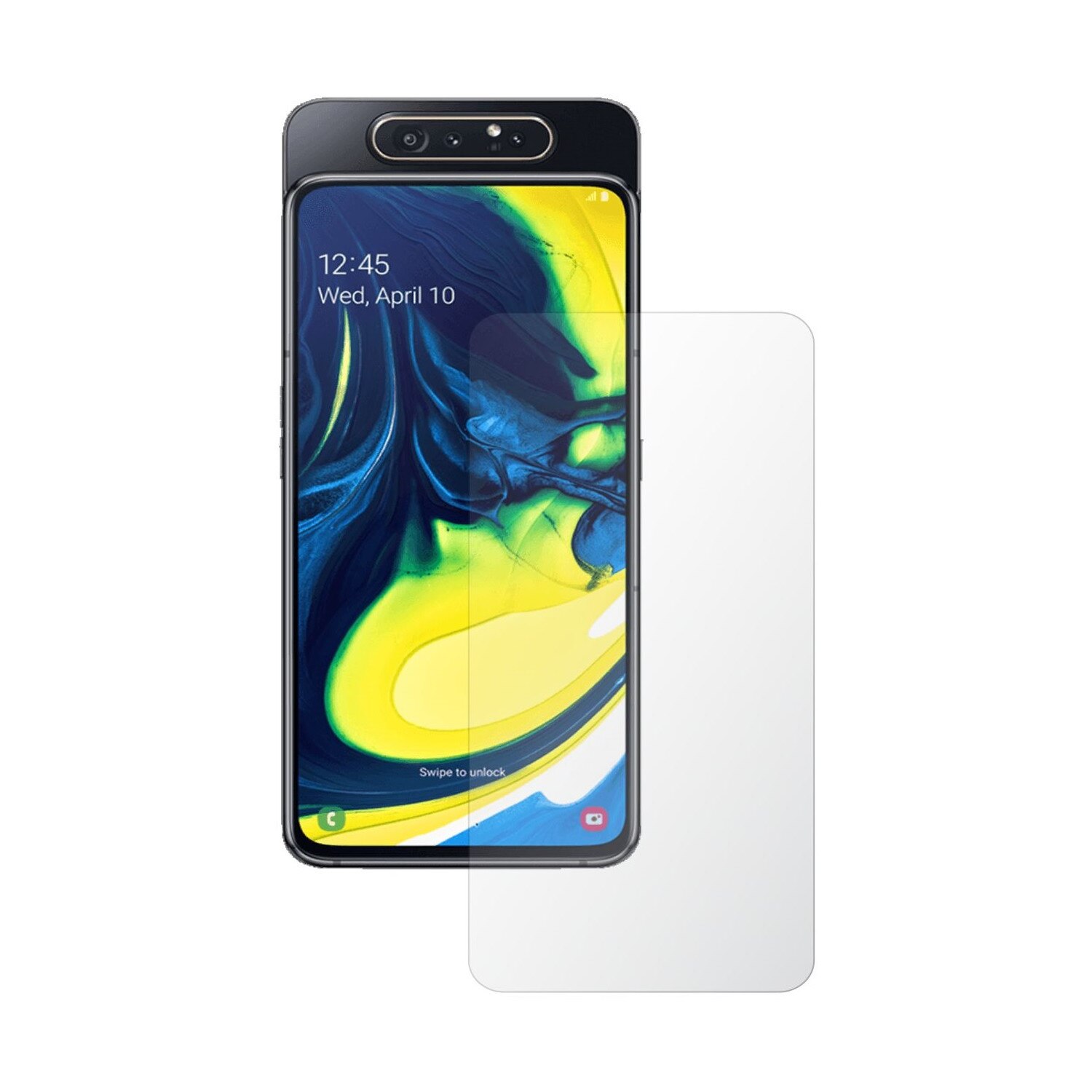 Set 2X Folie Protectie Ecran Invisible Skinz HD pentru Samsung Galaxy A80 - Folie Siliconica Ultra-Clear cu Acoperire Totala, Adeziva si Flexibila