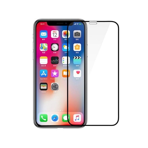 Folie de sticla 6D, iPhone XS Max / 11 Pro Max, neagra, securizata, full screen, antisoc, subtire