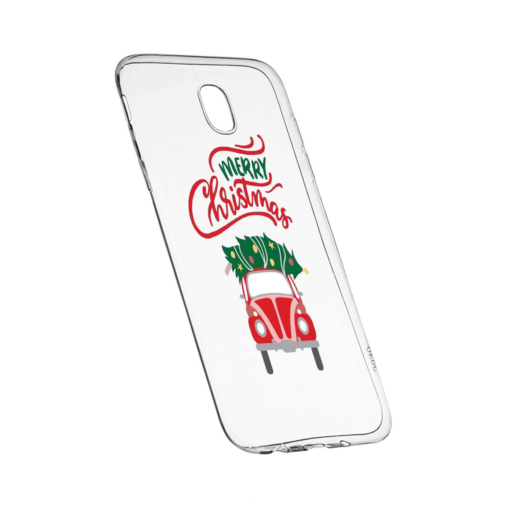 Husa de protectie Merry Xmas pentru Samsung Galaxy J7 2017, rezistenta la uzura, anti-alunecare, din silicon Premium, 357