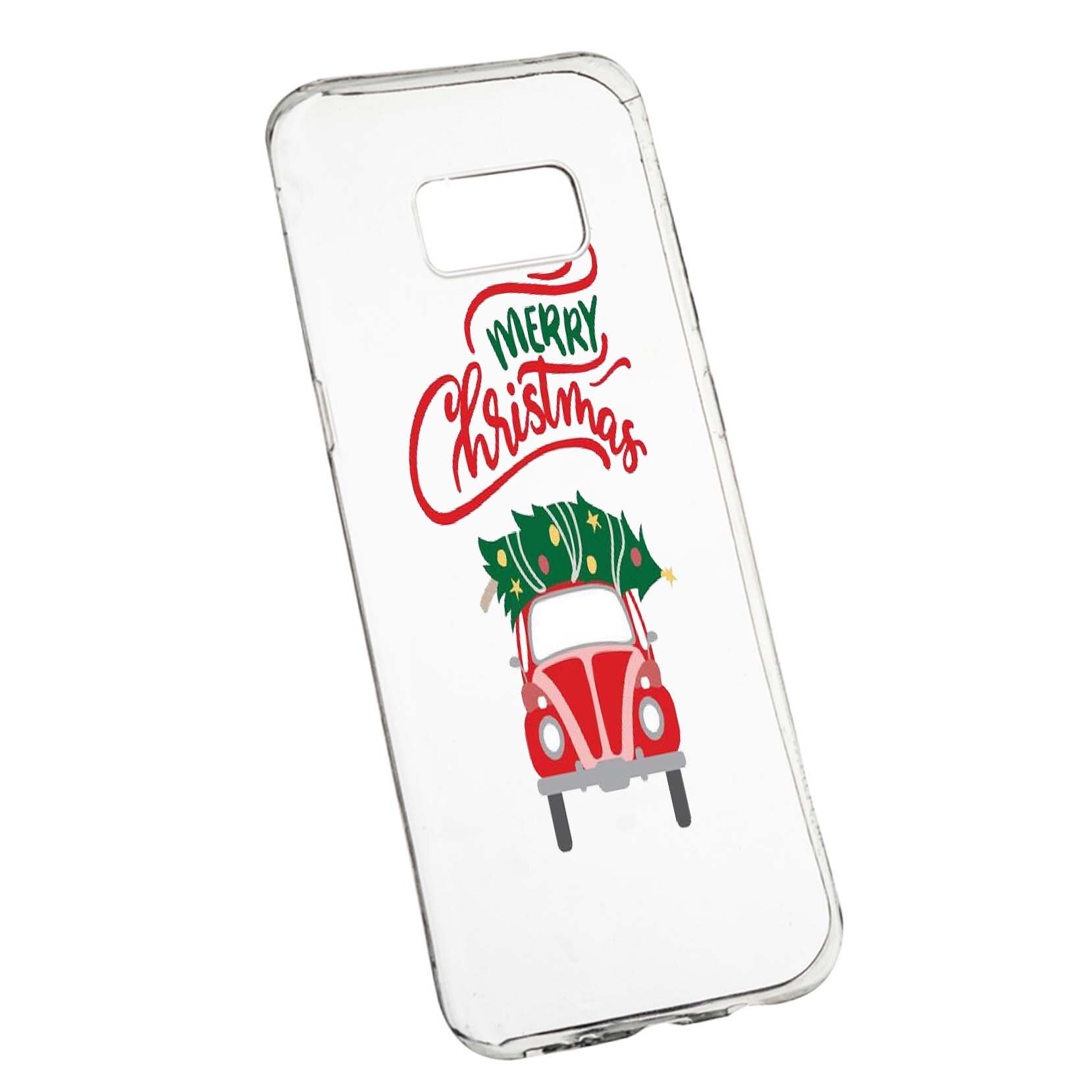 Husa de protectie Merry Xmas pentru Samsung Galaxy S8 Plus, rezistenta la uzura, anti-alunecare, din silicon Premium, 357