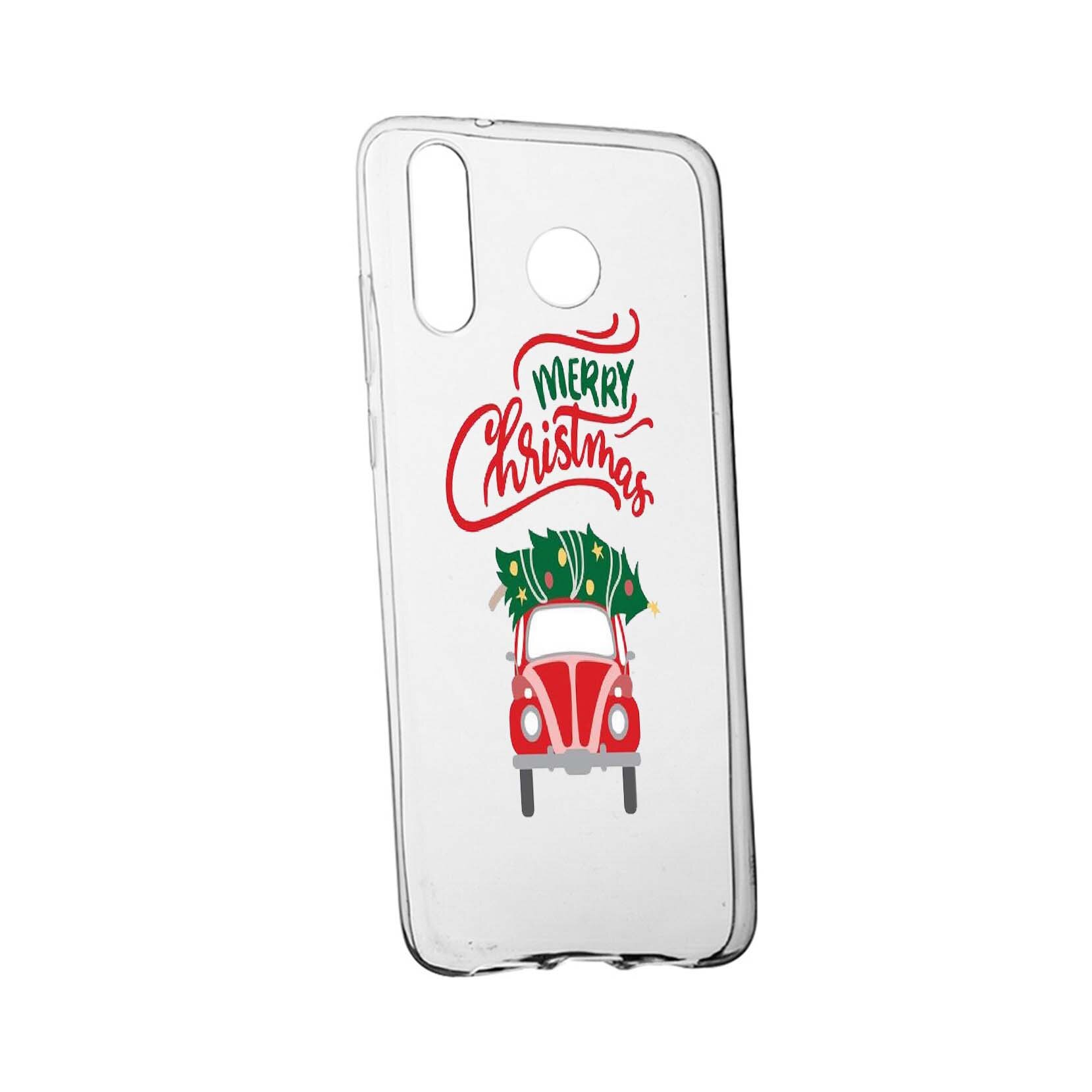 Husa de protectie Merry Xmas pentru Samsung Galaxy M20, rezistenta la uzura, anti-alunecare, din silicon Premium, 357