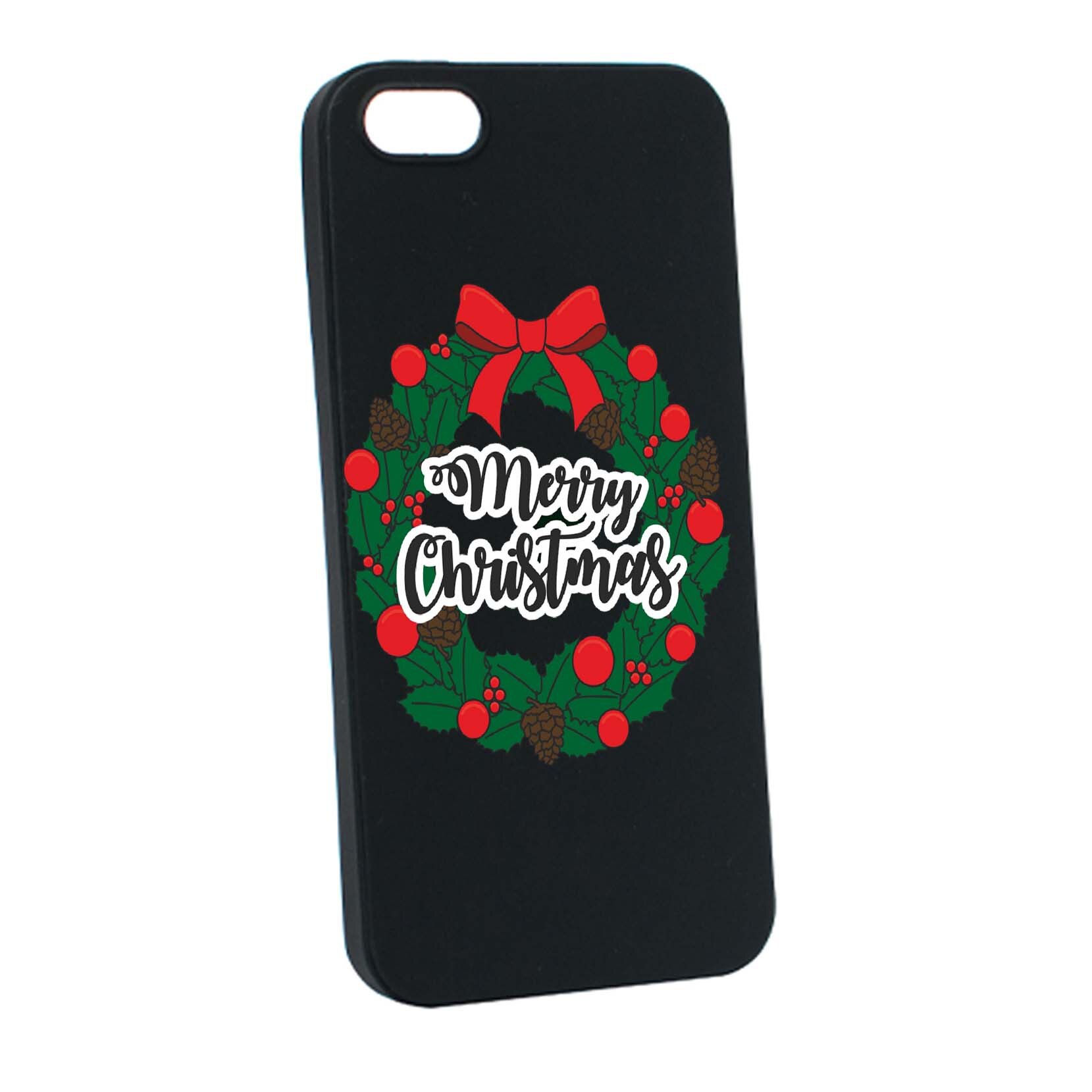 Husa de protectie Craciun, Merry Christmas pentru Apple iPhone SE / 5S / 5, rezistenta la uzura, anti-alunecare, din silicon Premium, B346