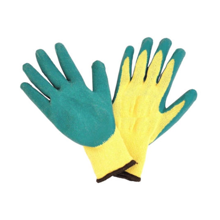 Manusi de protectie din tesatura si cauciuc, Multicolor