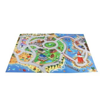 Covor interactiv pentru copii Alibibi cu drumuri dreptunghiular cu masinute incluse Covor interactiv pentru copii Alibibi cu drumuri dreptunghiular cu masinute incluse