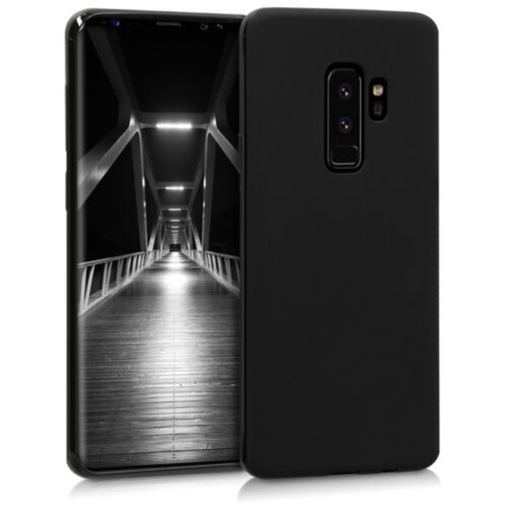 Telefontok Samsung Galaxy S9 Plus-hoz, szilikon, fekete, 44096.47