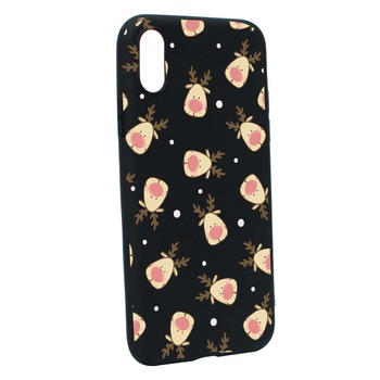 Husa de protectie Craciun, Christmas Reindeer pentru Apple iPhone XS / X, rezistenta la uzura, anti-alunecare, din silicon Premium, B349 Husa de protectie Craciun, Christmas Reindeer pentru Apple iPhone XS / X, rezistenta la uzura, anti-alunecare, din silicon Premium, B349