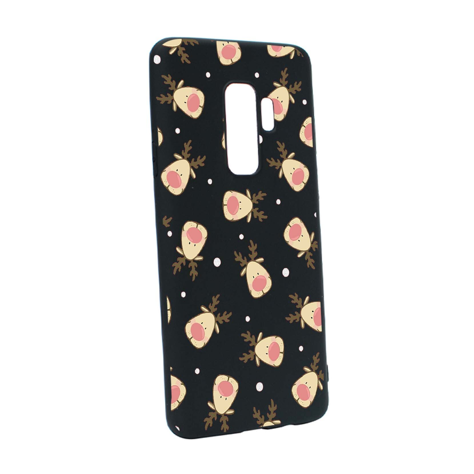 Husa de protectie Craciun, Christmas Reindeer pentru Samsung Galaxy S9, rezistenta la uzura, anti-alunecare, din silicon Premium, B349