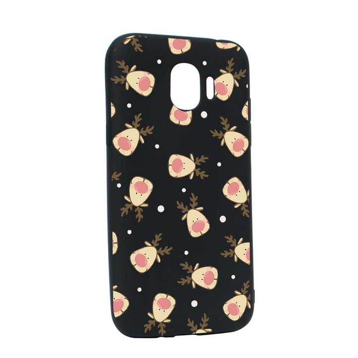 Husa de protectie Craciun, Christmas Reindeer pentru Samsung Galaxy J4 2018, rezistenta la uzura, anti-alunecare, din silicon Premium, B349