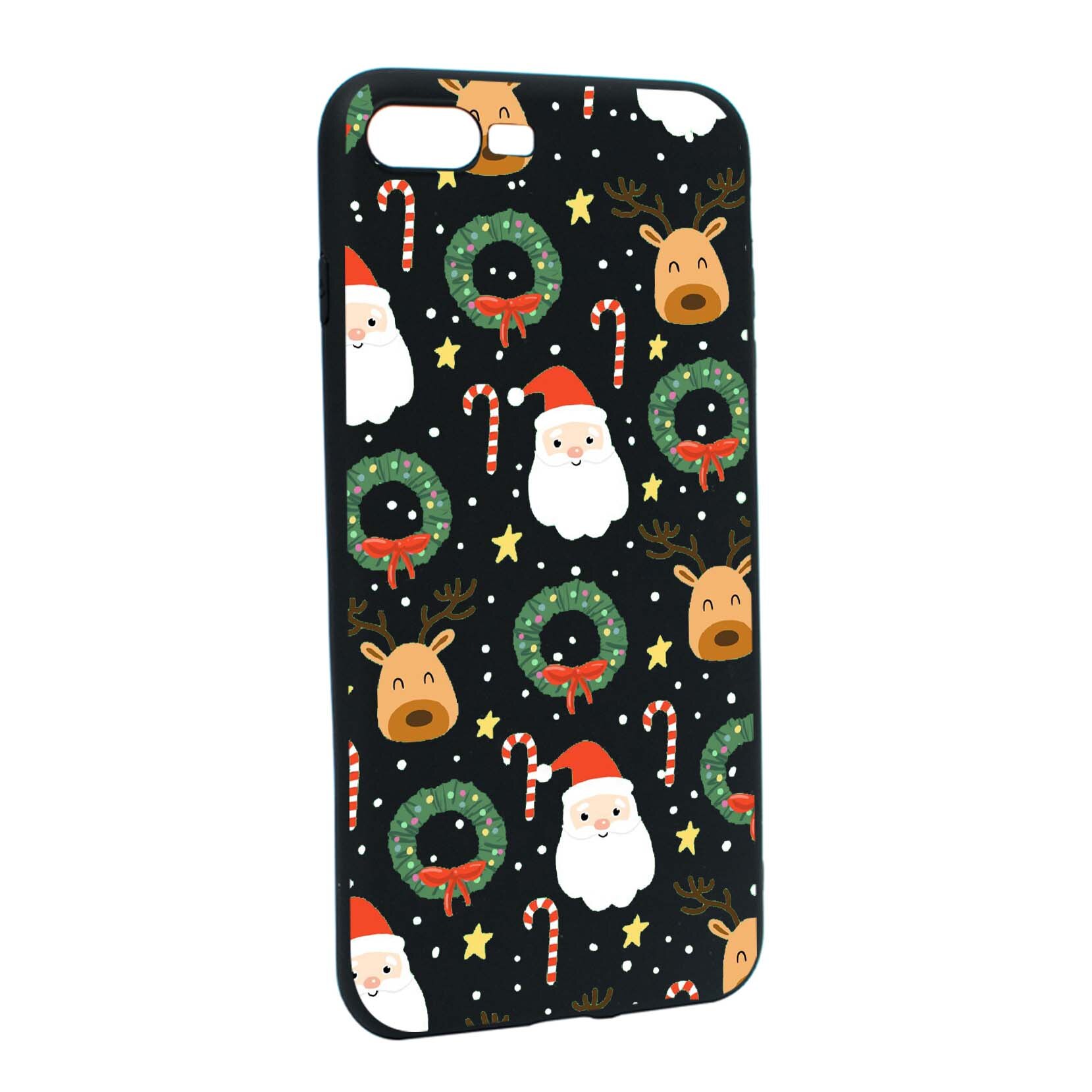 Husa de protectie Craciun, Christmas Happy pentru Apple iPhone 7 Plus / 8 Plus, rezistenta la uzura, anti-alunecare, din silicon Premium, B350