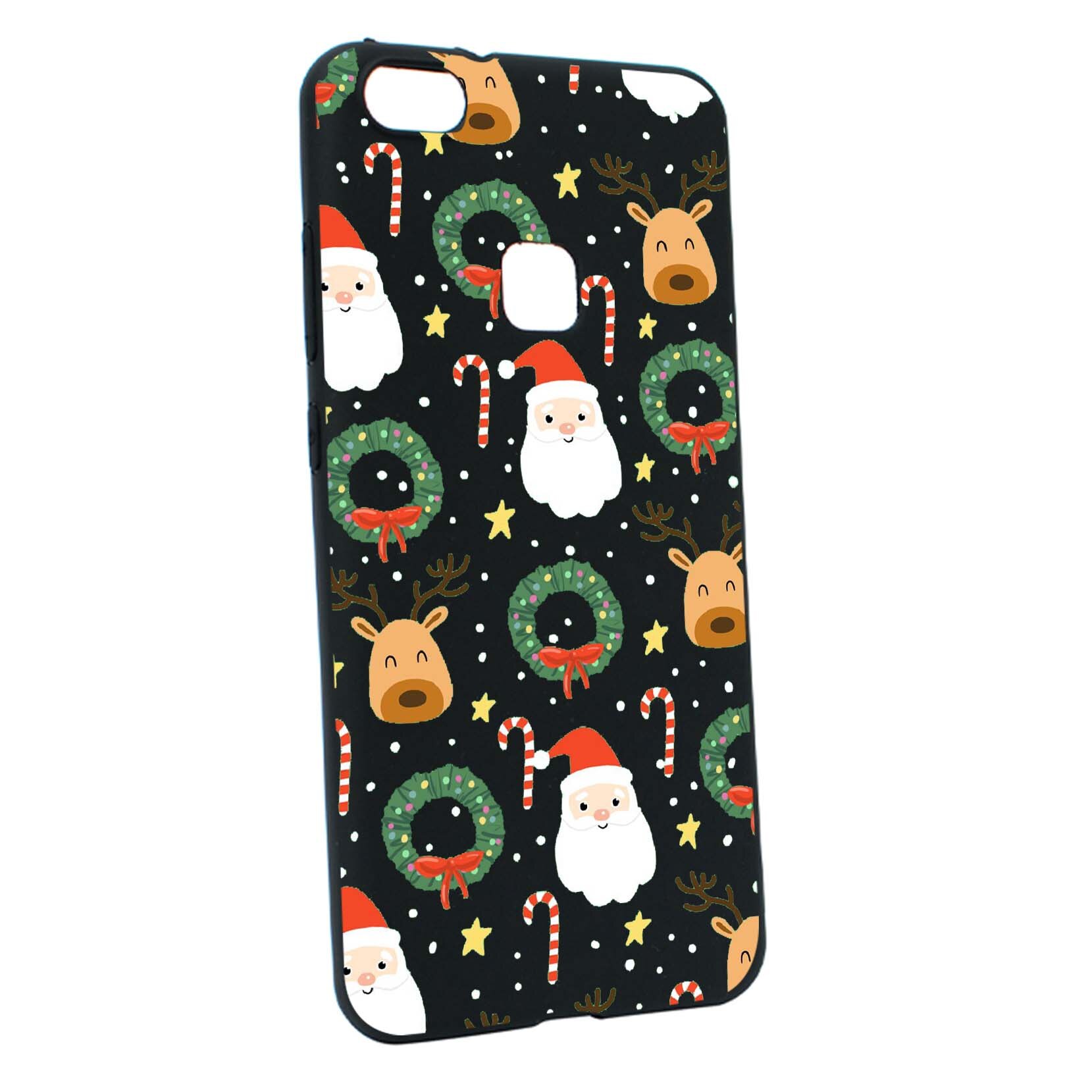Husa de protectie Craciun, Christmas Happy pentru Huawei P10 Lite, rezistenta la uzura, anti-alunecare, din silicon Premium, B350