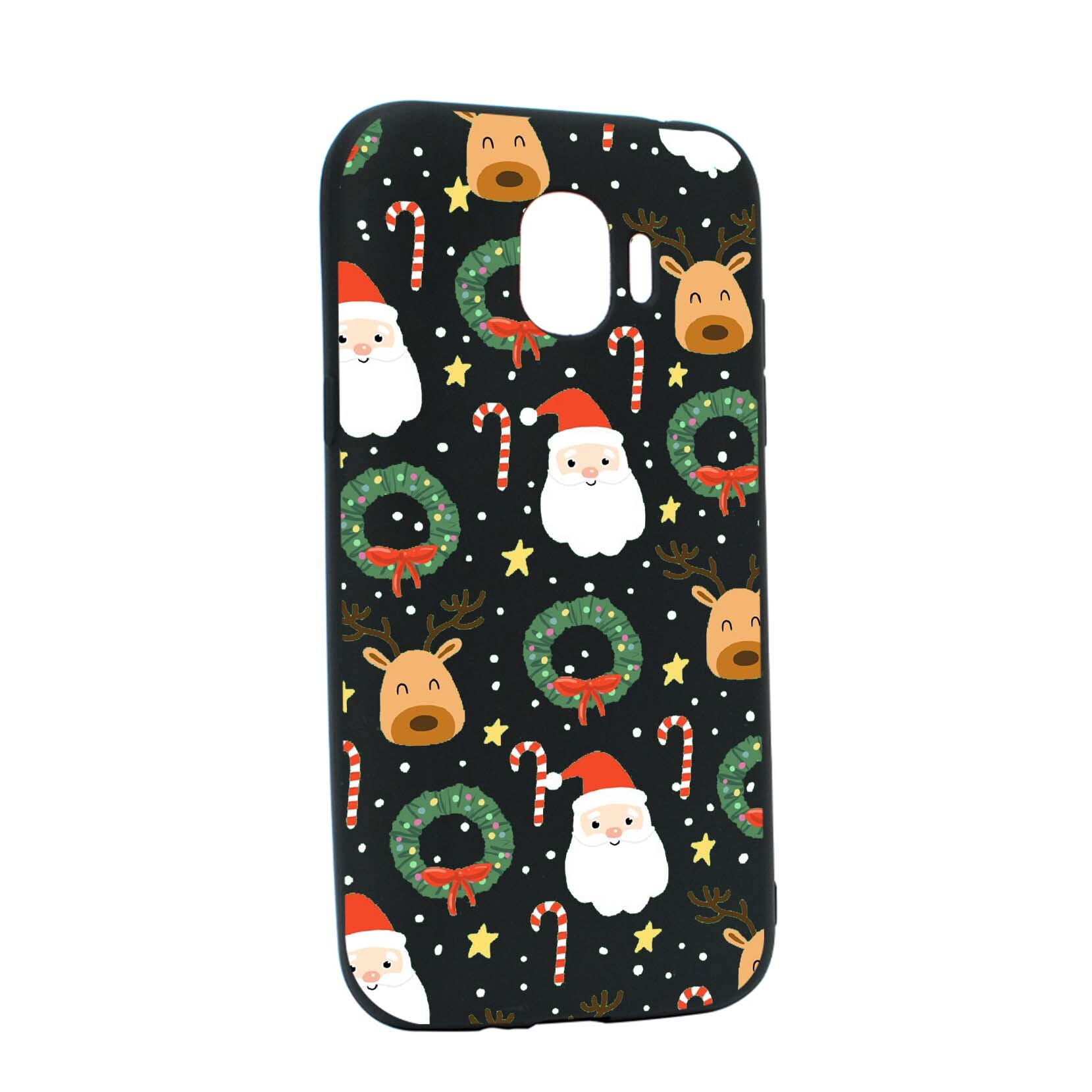 Husa de protectie Craciun, Christmas Happy pentru Samsung Galaxy J2 Pro 2018 / J2 2018 / Grand Prime Pro, rezistenta la uzura, anti-alunecare, din silicon Premium, B350