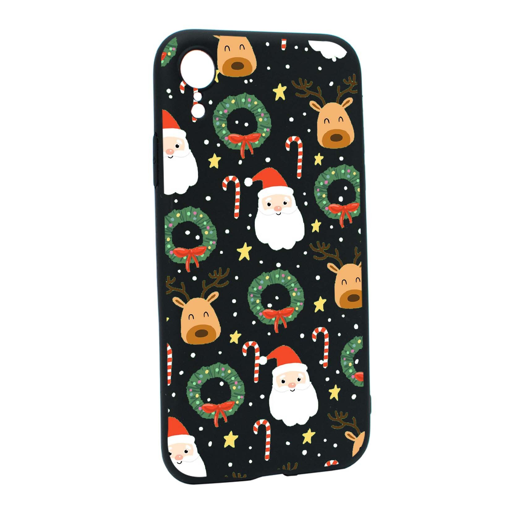 Husa de protectie Craciun, Christmas Happy pentru Apple iPhone XR, rezistenta la uzura, anti-alunecare, din silicon Premium, B350