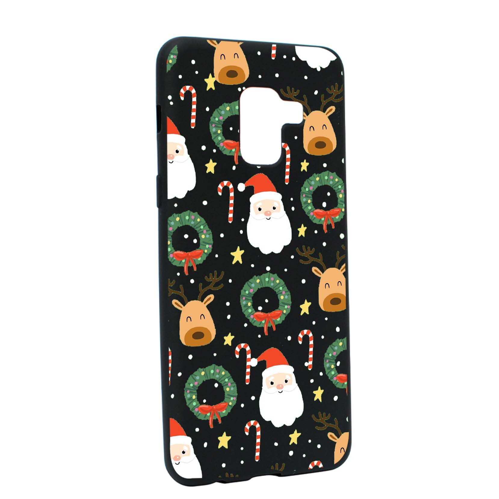 Husa de protectie Craciun, Christmas Happy pentru Samsung Galaxy A5 2018, rezistenta la uzura, anti-alunecare, din silicon Premium, B350